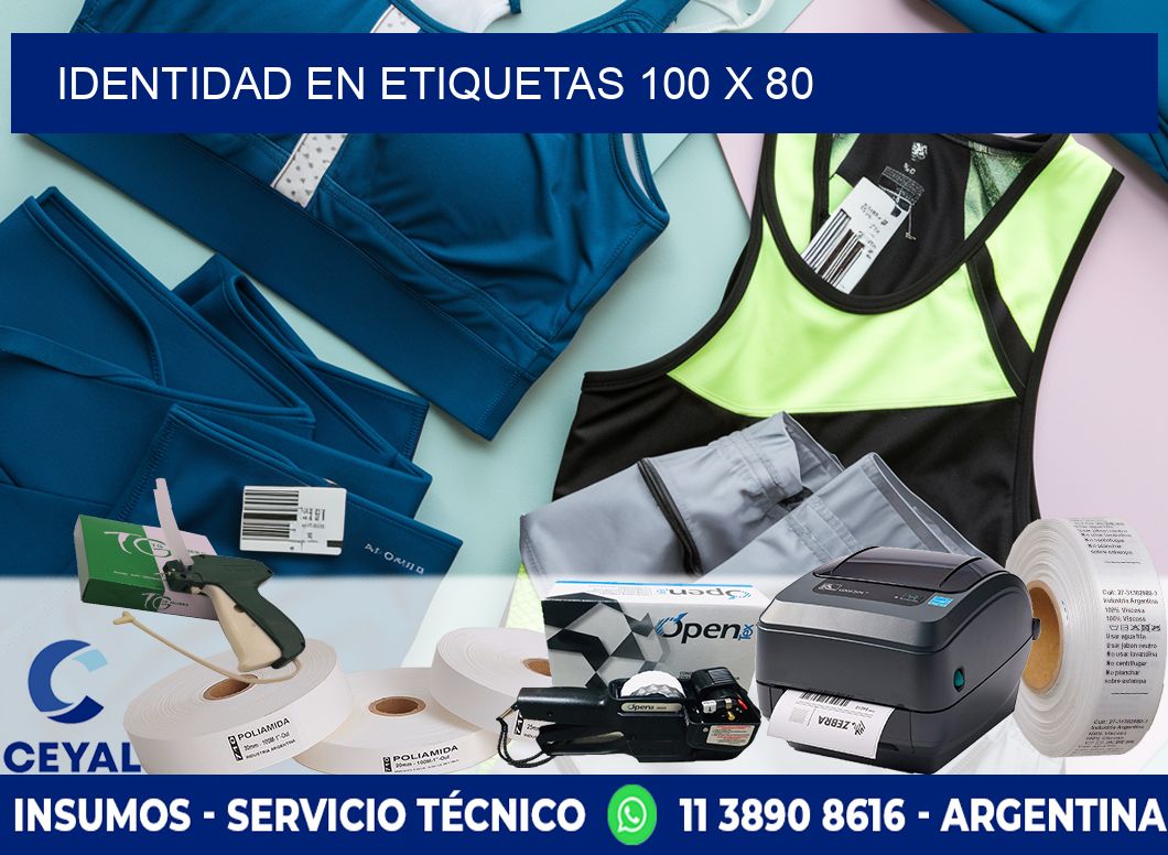 Identidad en etiquetas 100 x 80