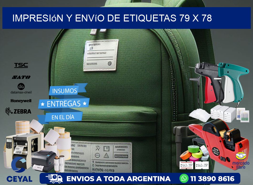 Impresión y envío de etiquetas 79 x 78