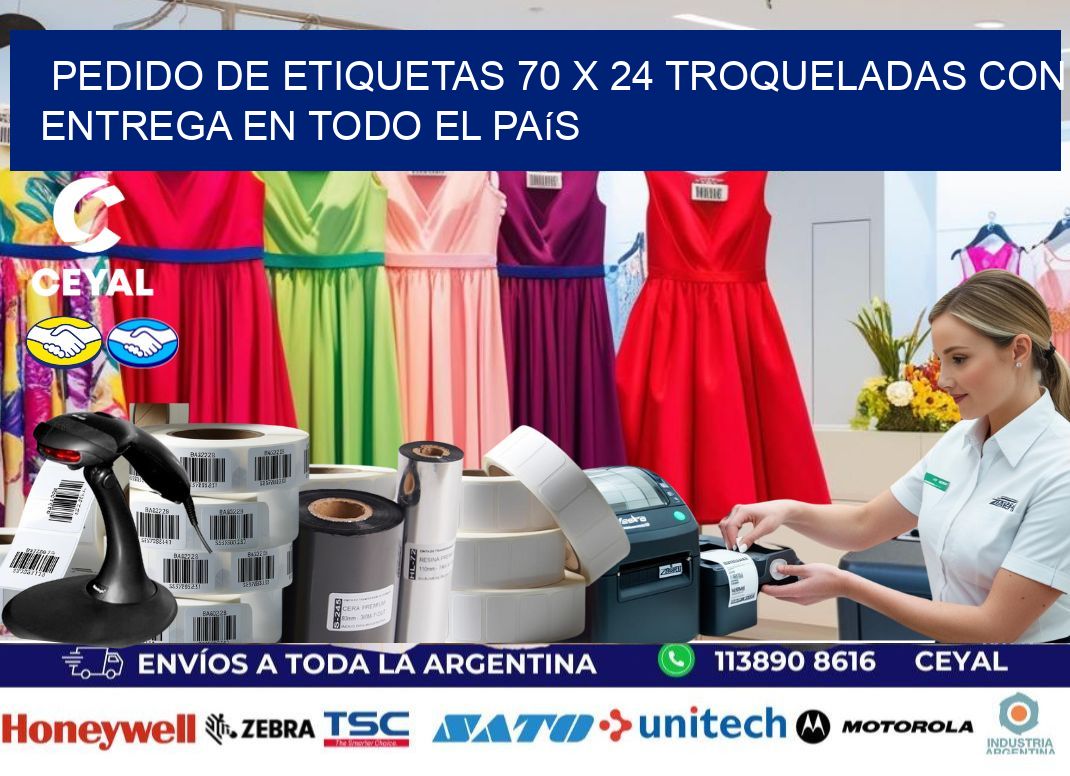 Pedido de etiquetas 70 x 24 troqueladas con entrega en todo el país