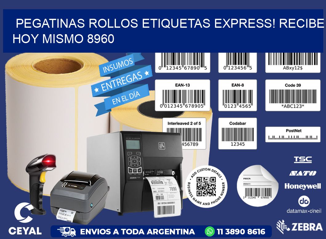 Pegatinas rollos etiquetas Express! Recibe Hoy Mismo 8960