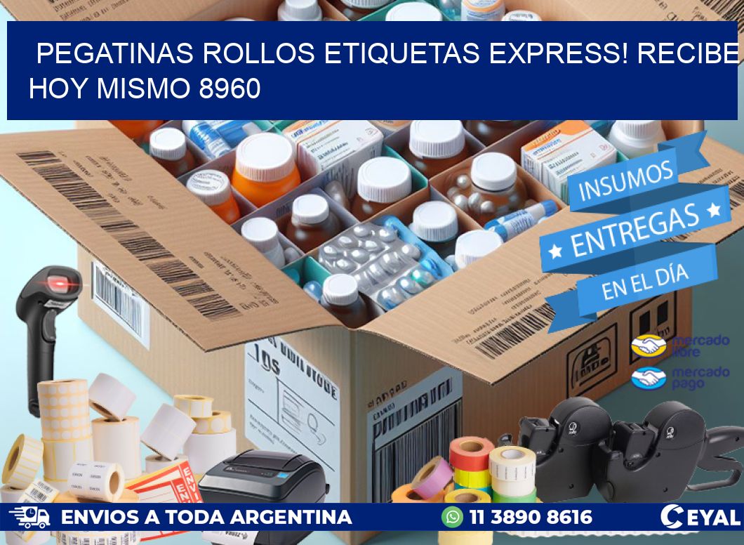 Pegatinas rollos etiquetas Express! Recibe Hoy Mismo 8960