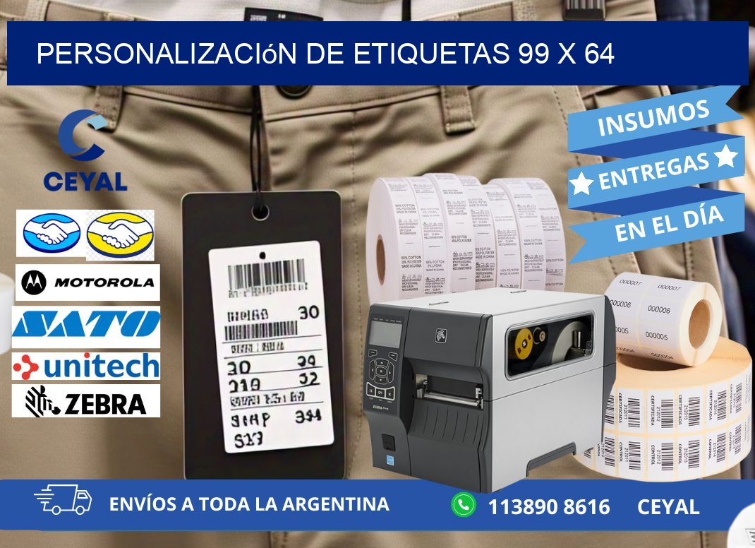 Personalización de etiquetas 99 x 64