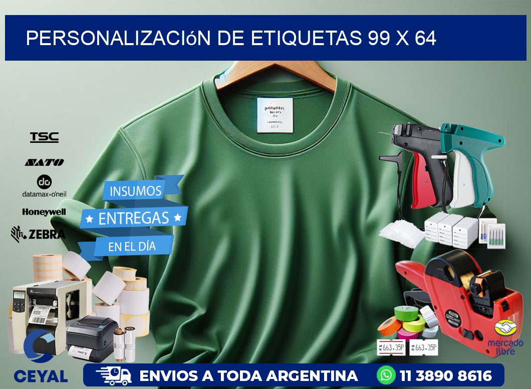 Personalización de etiquetas 99 x 64