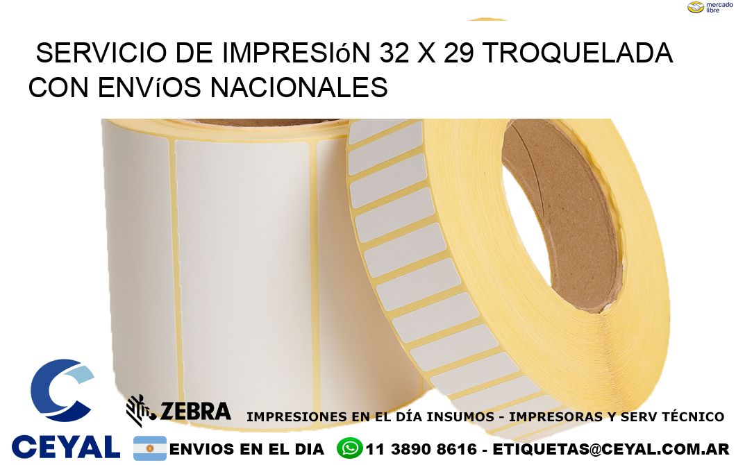 Servicio de impresión 32 x 29 troquelada con envíos nacionales
