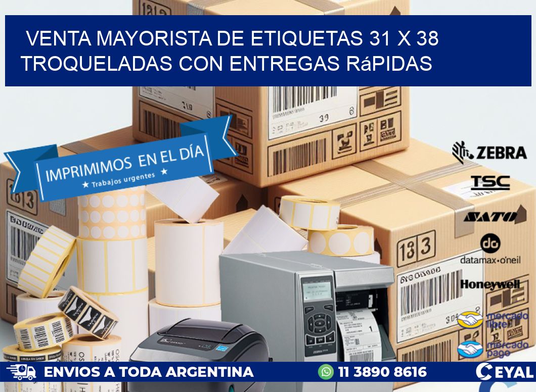 Venta mayorista de etiquetas 31 x 38 troqueladas con entregas rápidas