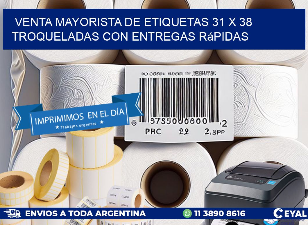 Venta mayorista de etiquetas 31 x 38 troqueladas con entregas rápidas