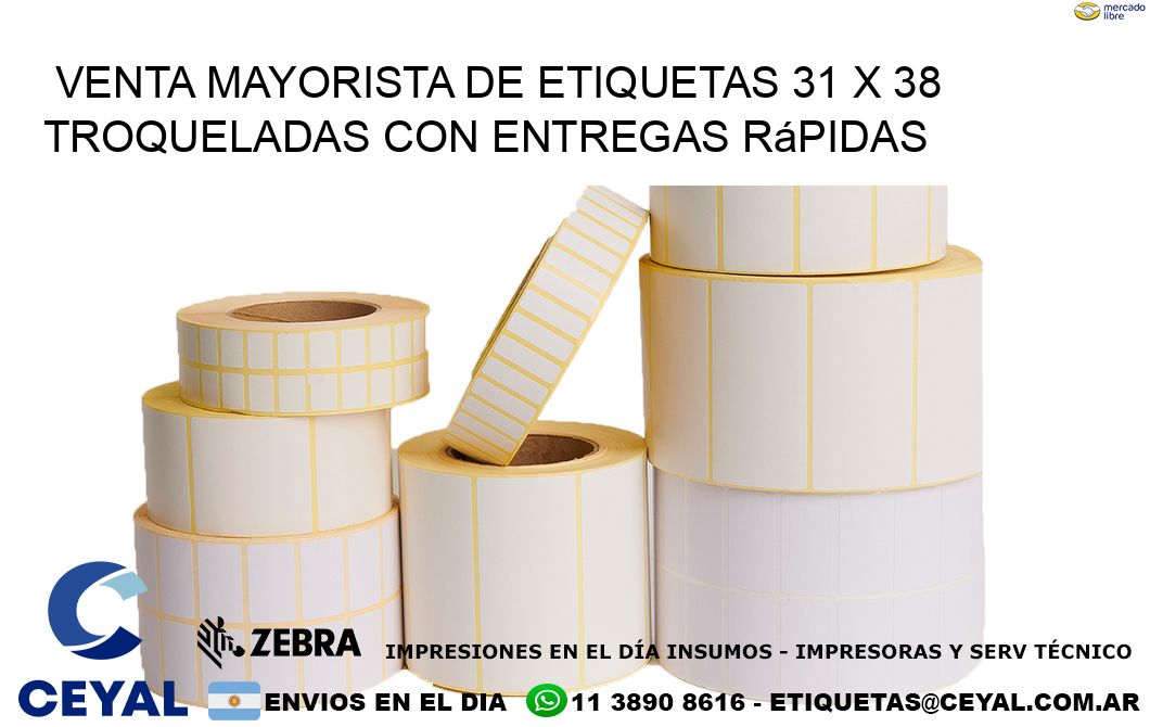 Venta mayorista de etiquetas 31 x 38 troqueladas con entregas rápidas