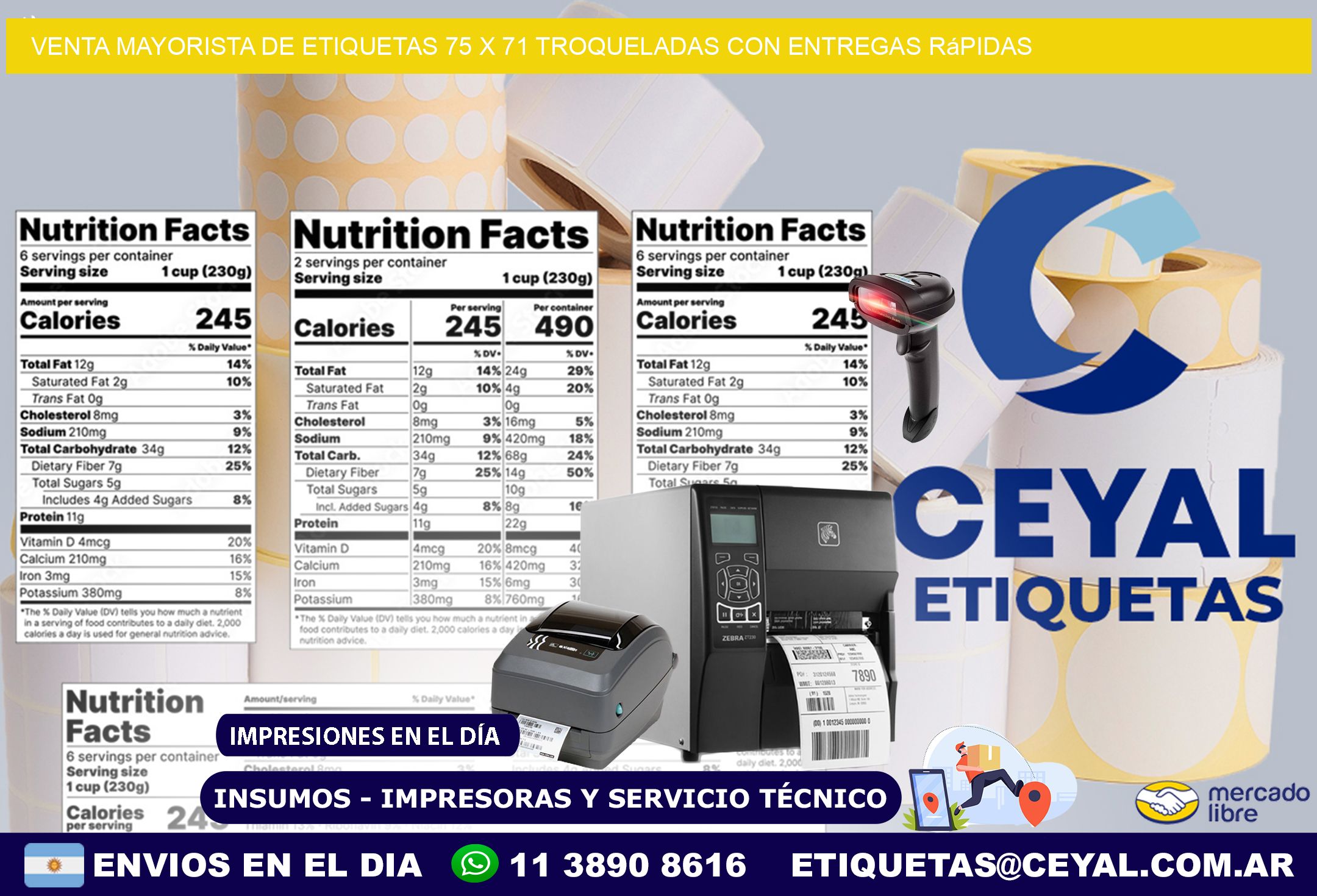 Venta mayorista de etiquetas 75 x 71 troqueladas con entregas rápidas