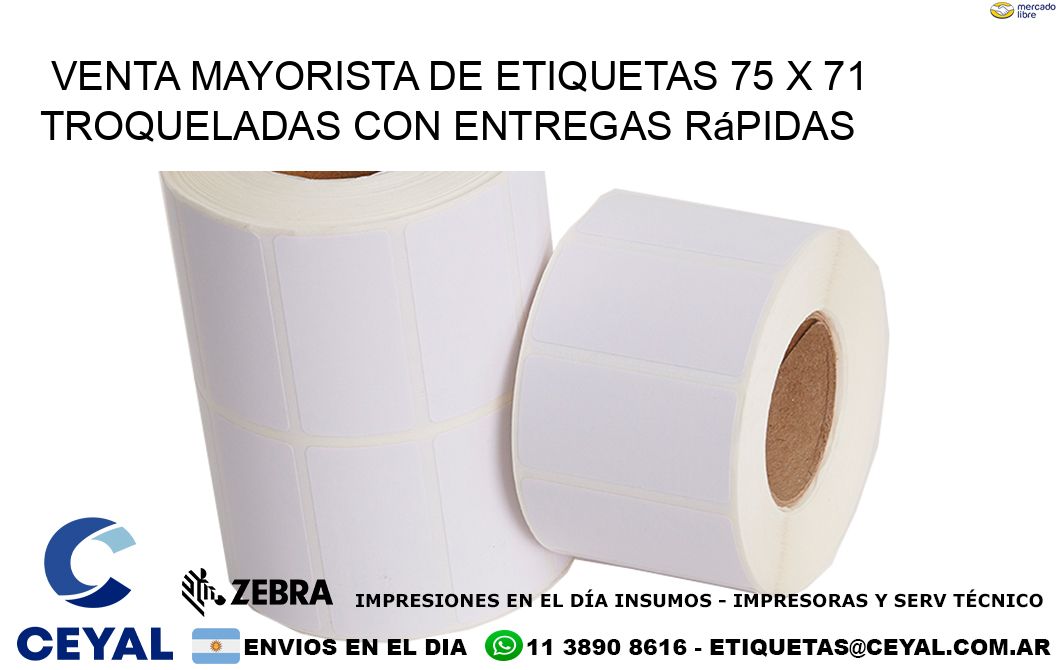 Venta mayorista de etiquetas 75 x 71 troqueladas con entregas rápidas