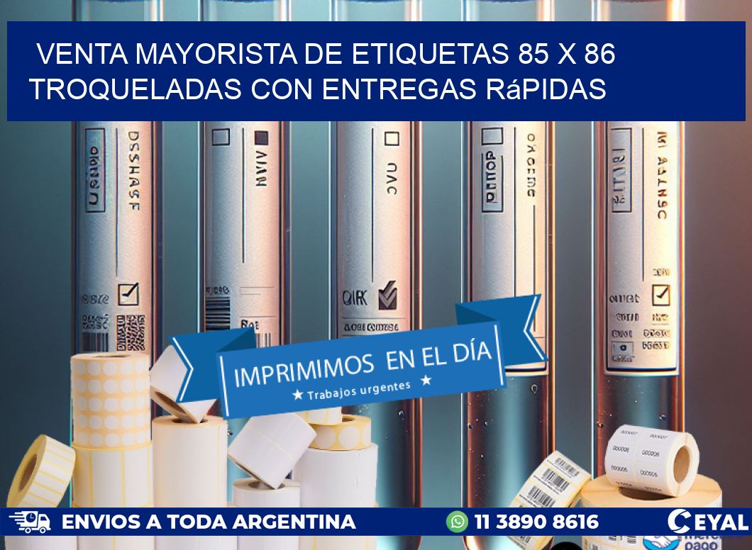 Venta mayorista de etiquetas 85 x 86 troqueladas con entregas rápidas