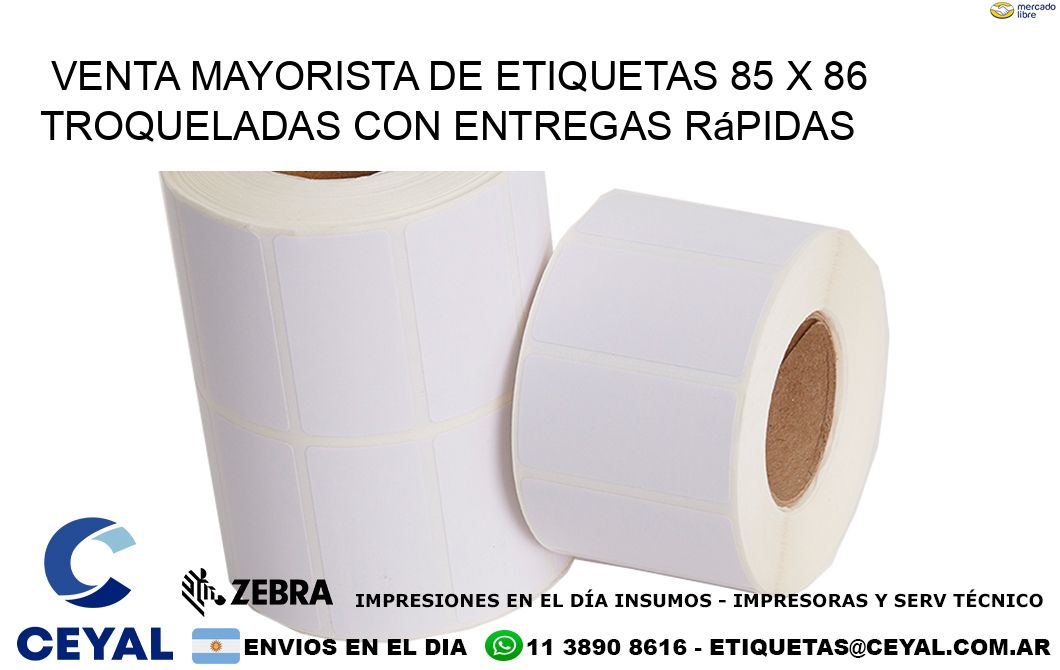 Venta mayorista de etiquetas 85 x 86 troqueladas con entregas rápidas