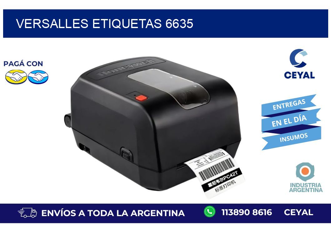 Versalles etiquetas 6635