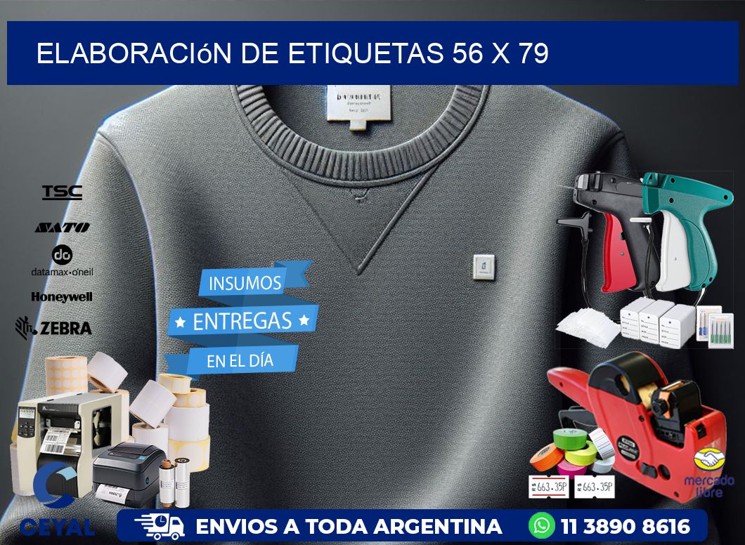 elaboración de etiquetas 56 x 79