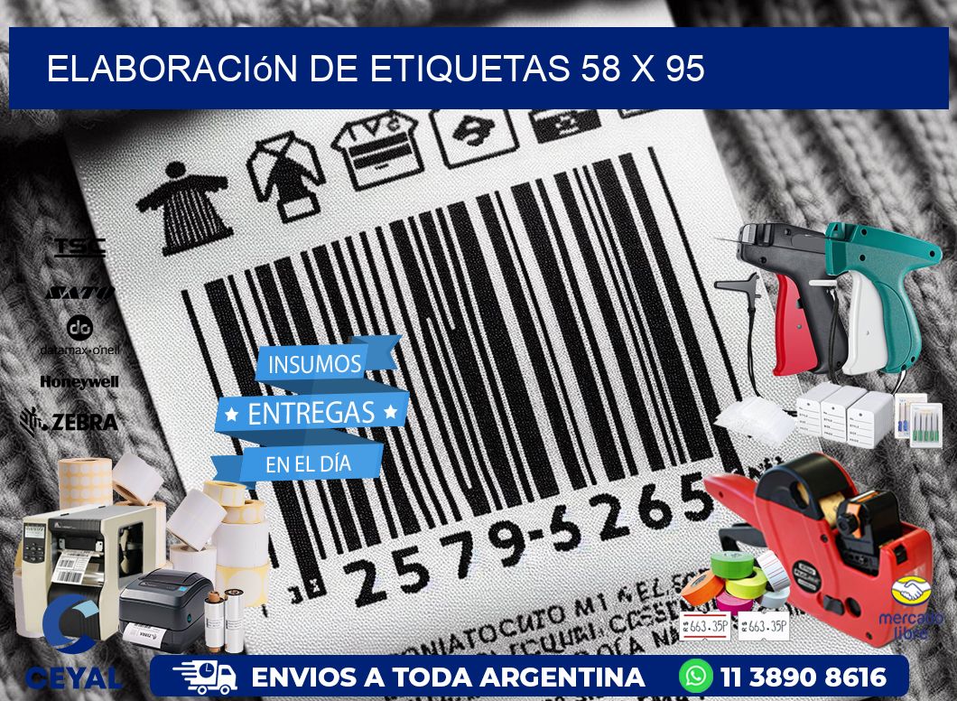 elaboración de etiquetas 58 x 95