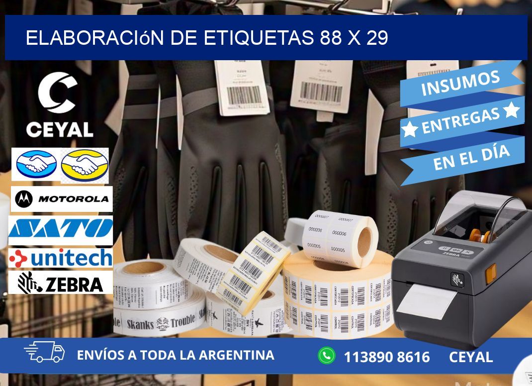 elaboración de etiquetas 88 x 29