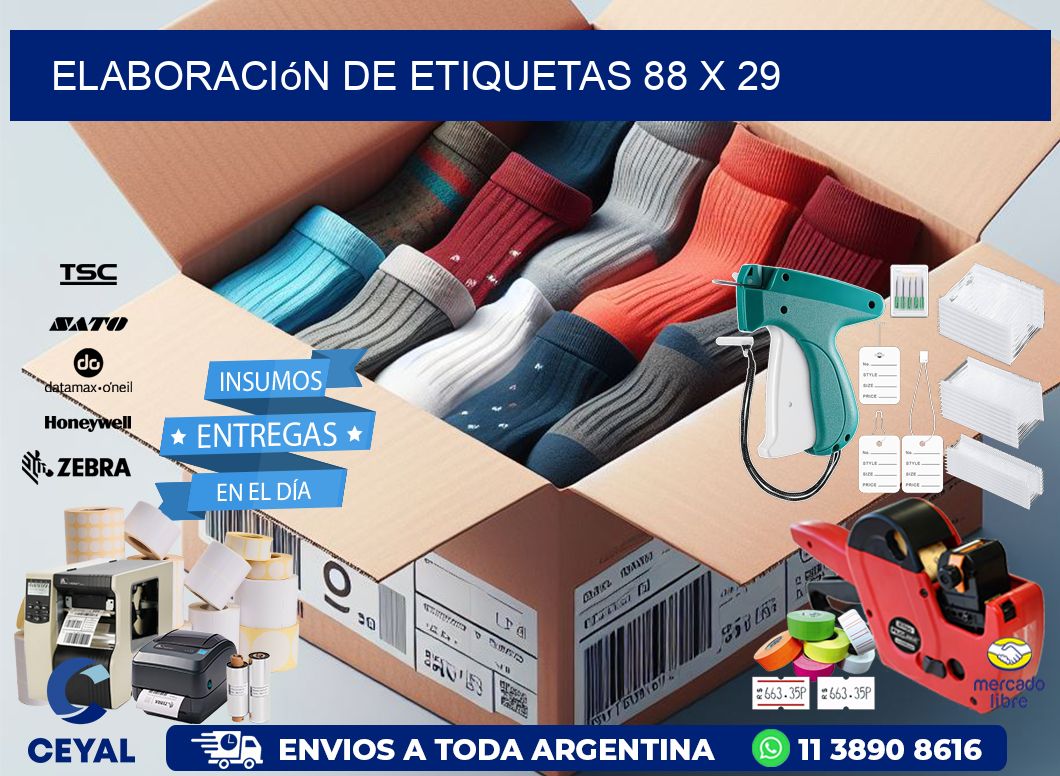 elaboración de etiquetas 88 x 29