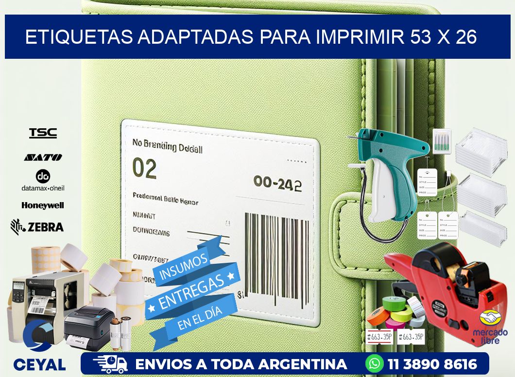 etiquetas adaptadas para imprimir 53 x 26