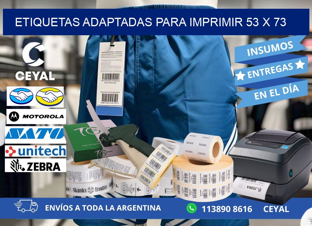 etiquetas adaptadas para imprimir 53 x 73
