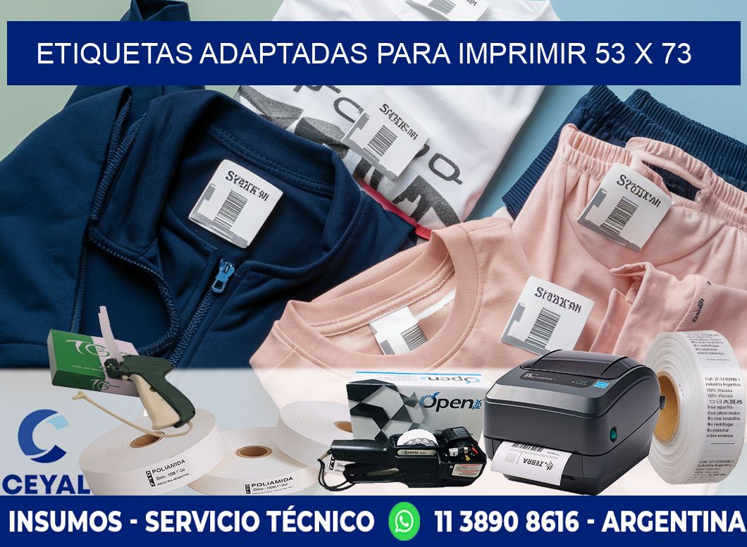 etiquetas adaptadas para imprimir 53 x 73