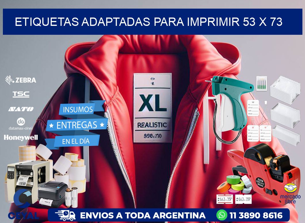 etiquetas adaptadas para imprimir 53 x 73
