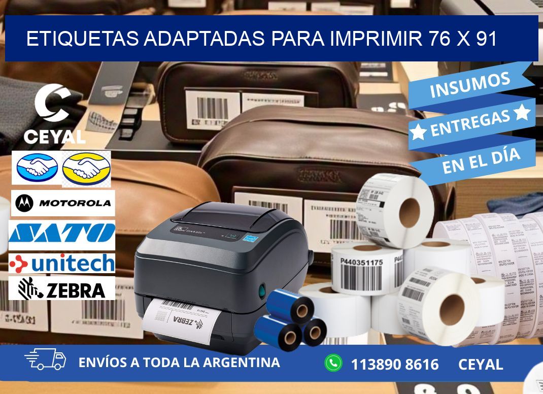 etiquetas adaptadas para imprimir 76 x 91
