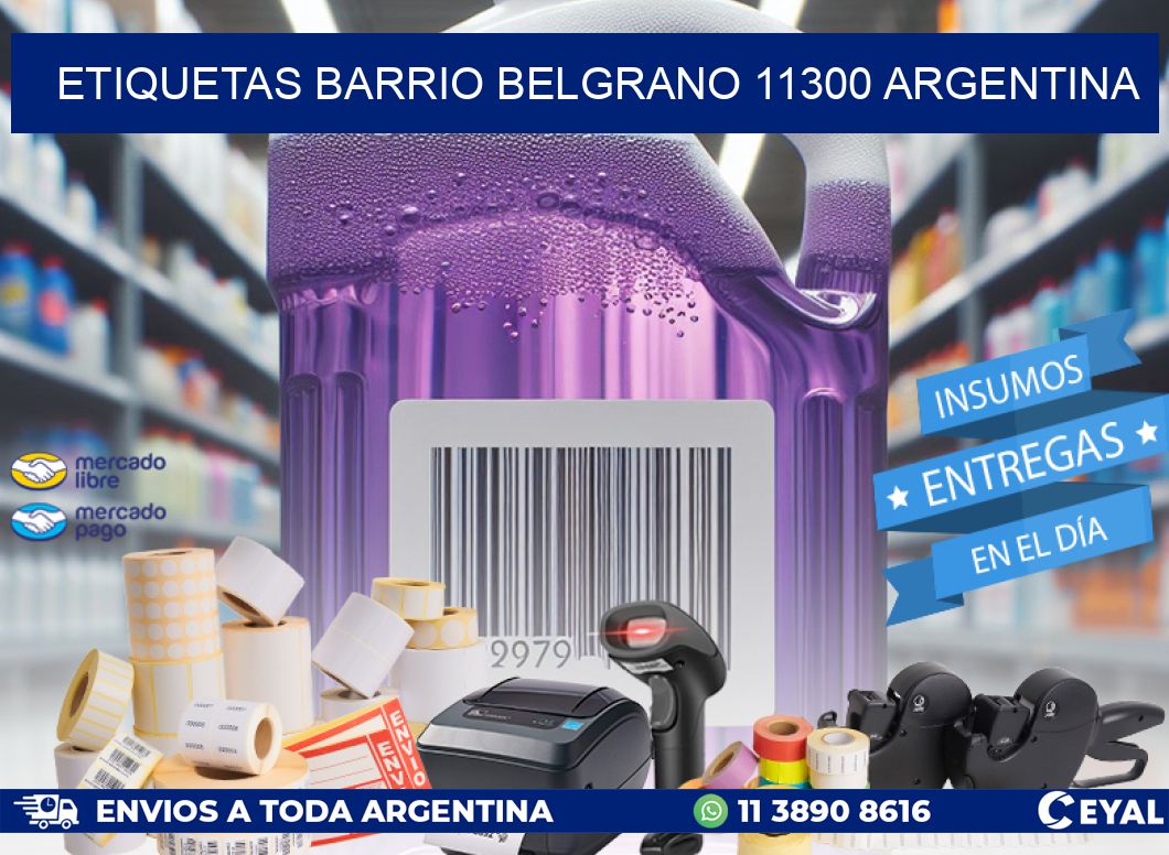 etiquetas barrio belgrano 11300 argentina