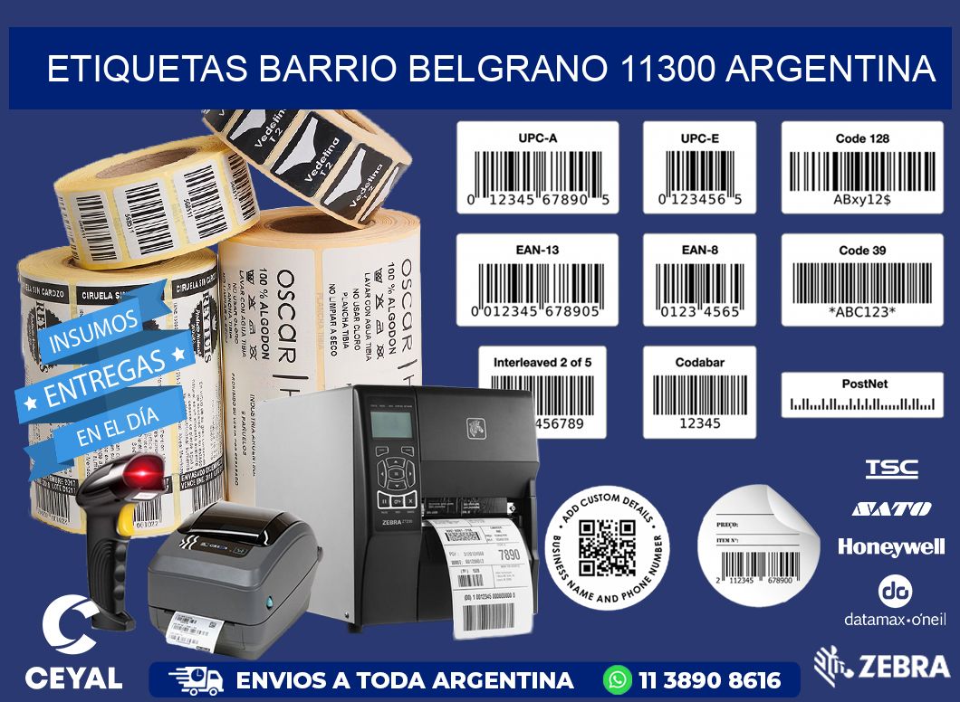etiquetas barrio belgrano 11300 argentina