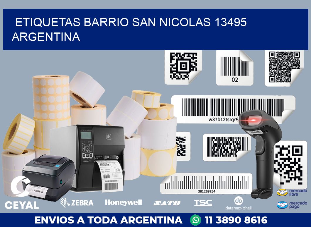 etiquetas barrio san nicolas 13495 argentina