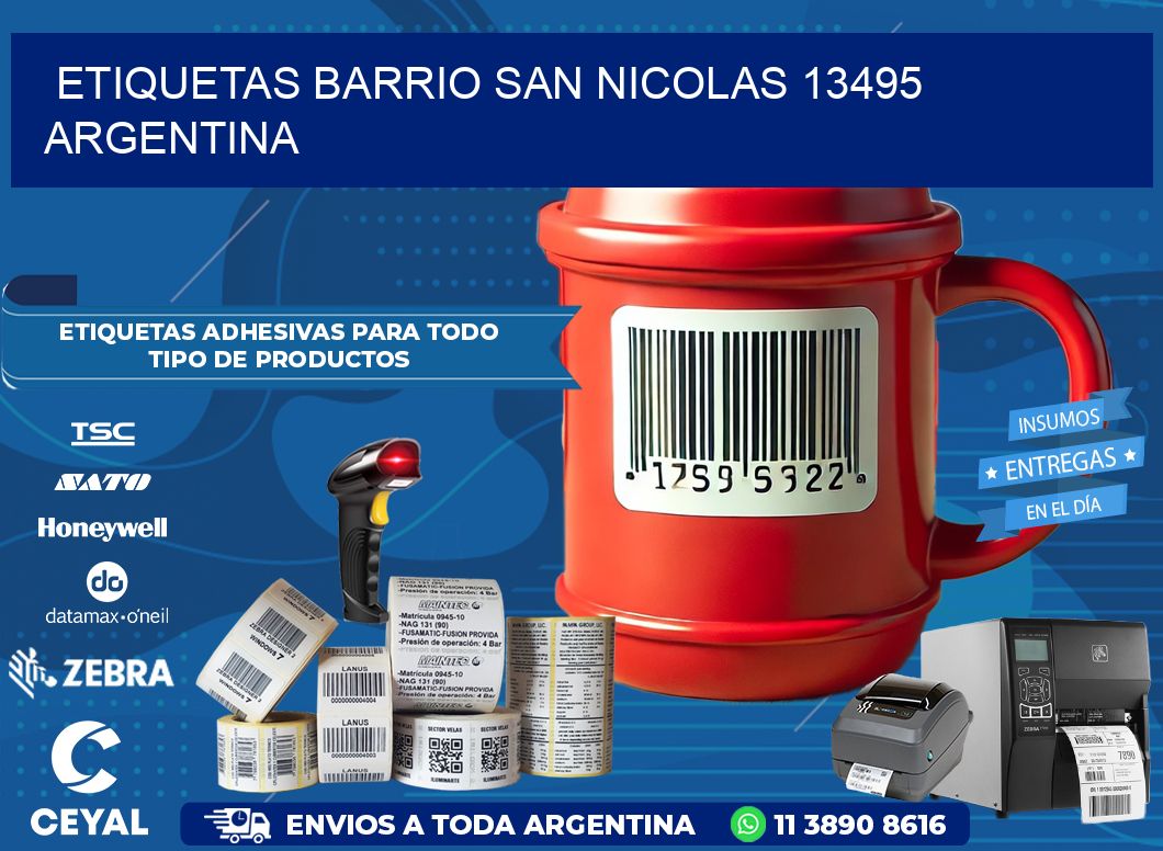 etiquetas barrio san nicolas 13495 argentina