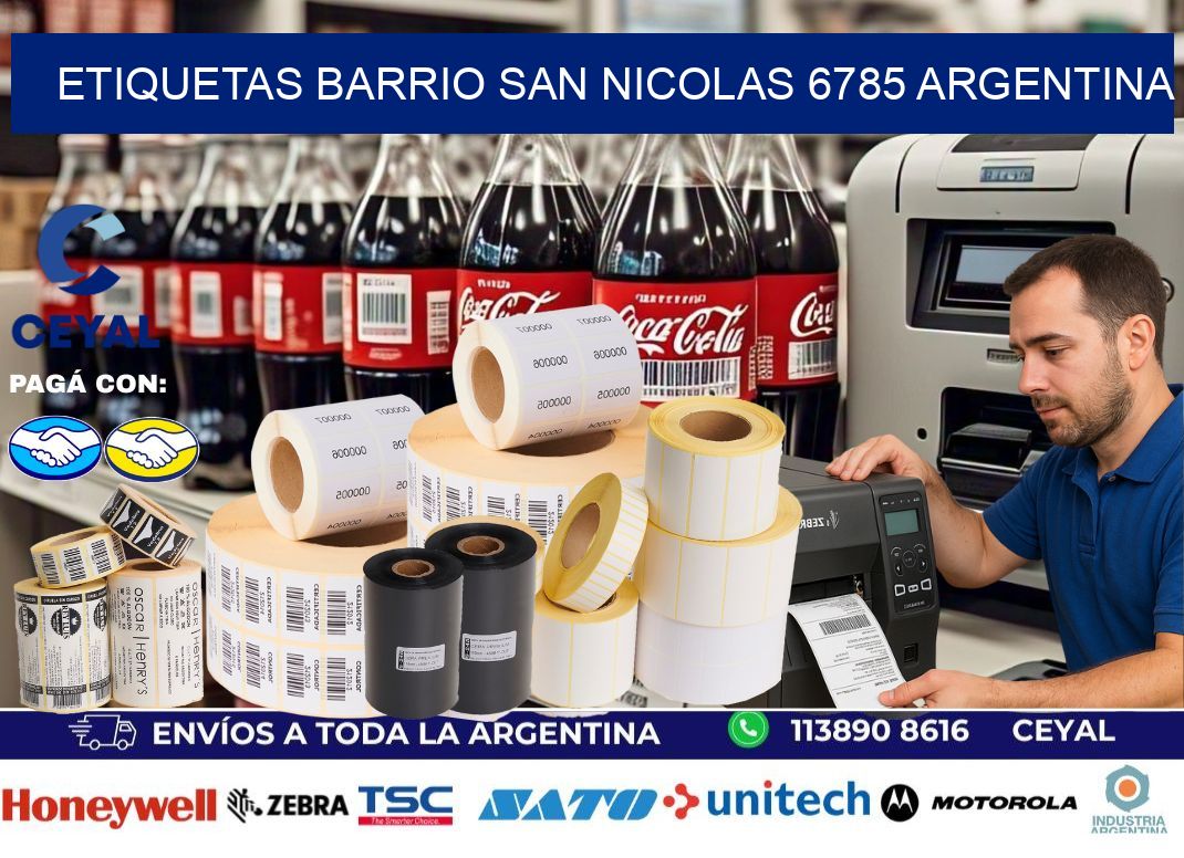 etiquetas barrio san nicolas 6785 argentina