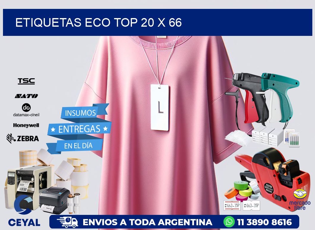 etiquetas eco top 20 x 66