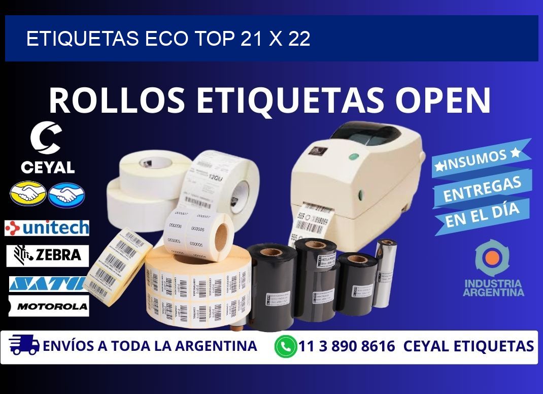 etiquetas eco top 21 x 22