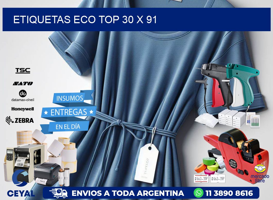 etiquetas eco top 30 x 91