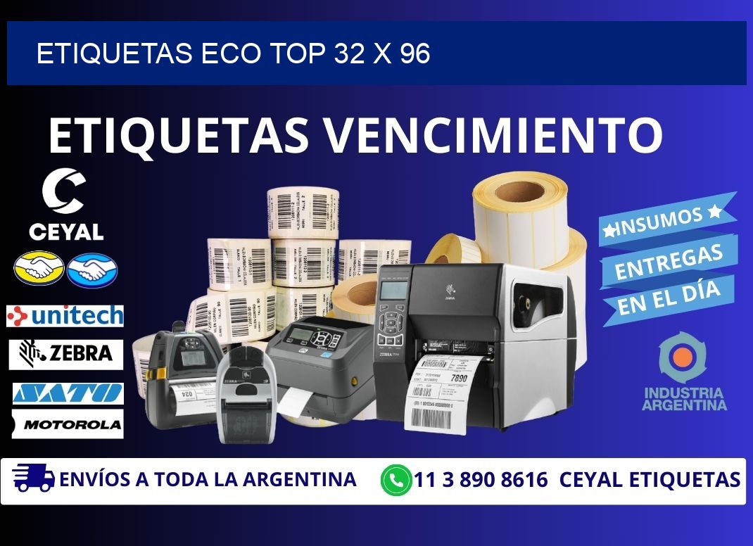 etiquetas eco top 32 x 96