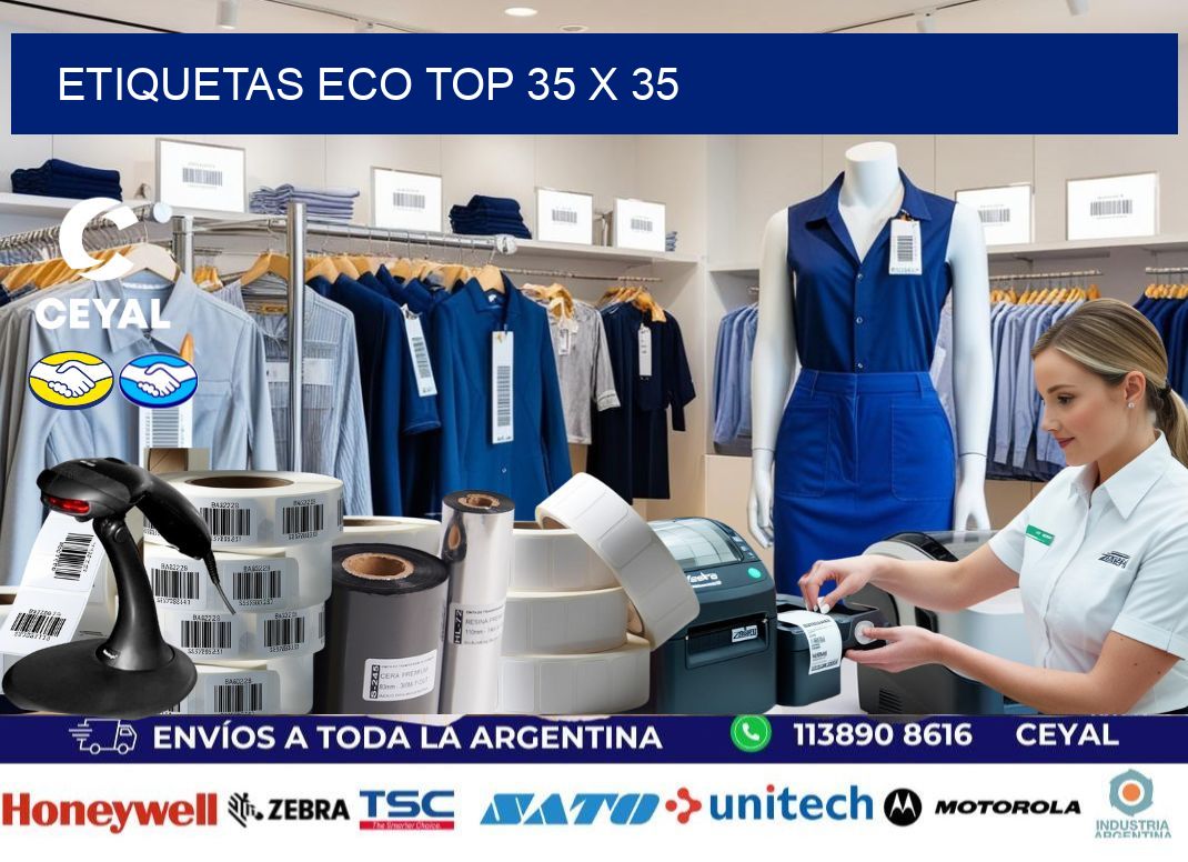 etiquetas eco top 35 x 35