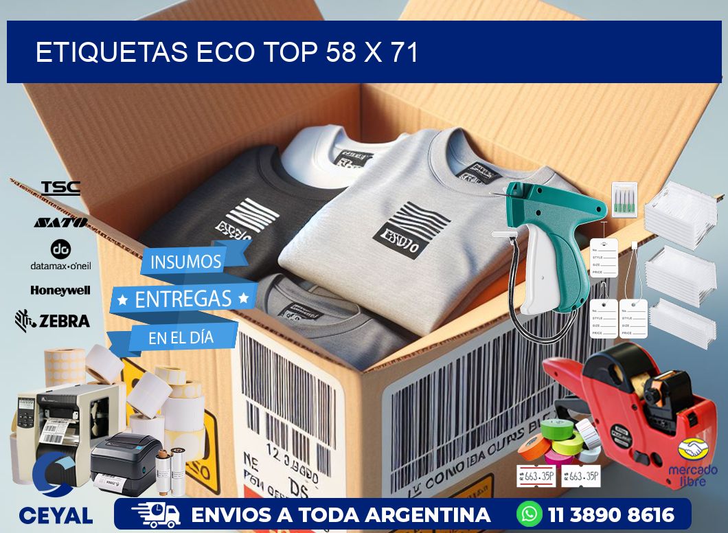 etiquetas eco top 58 x 71