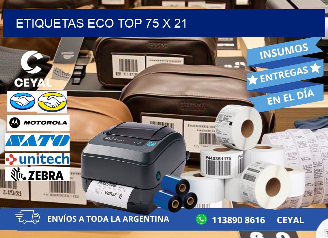 etiquetas eco top 75 x 21