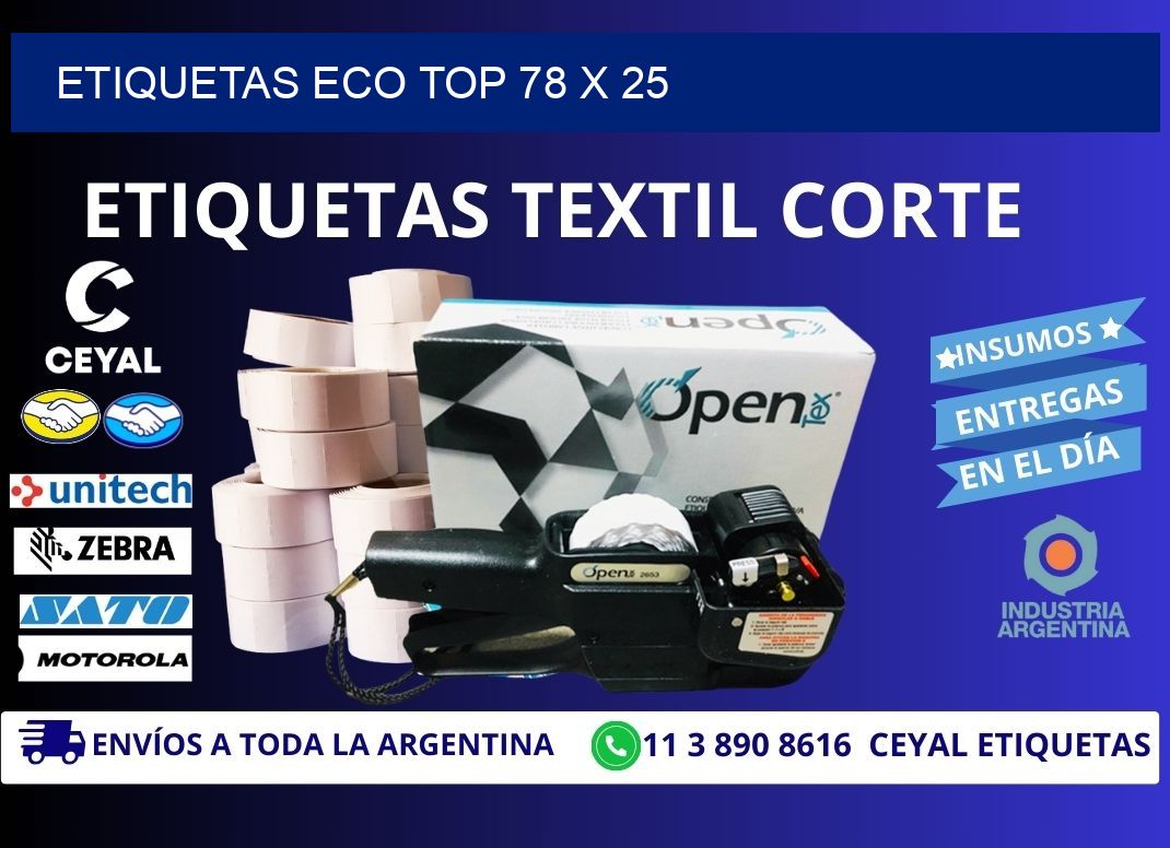 etiquetas eco top 78 x 25