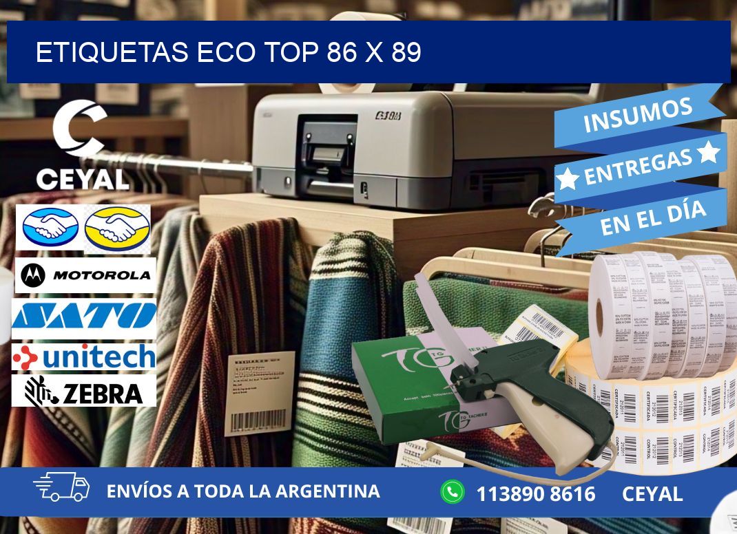 etiquetas eco top 86 x 89