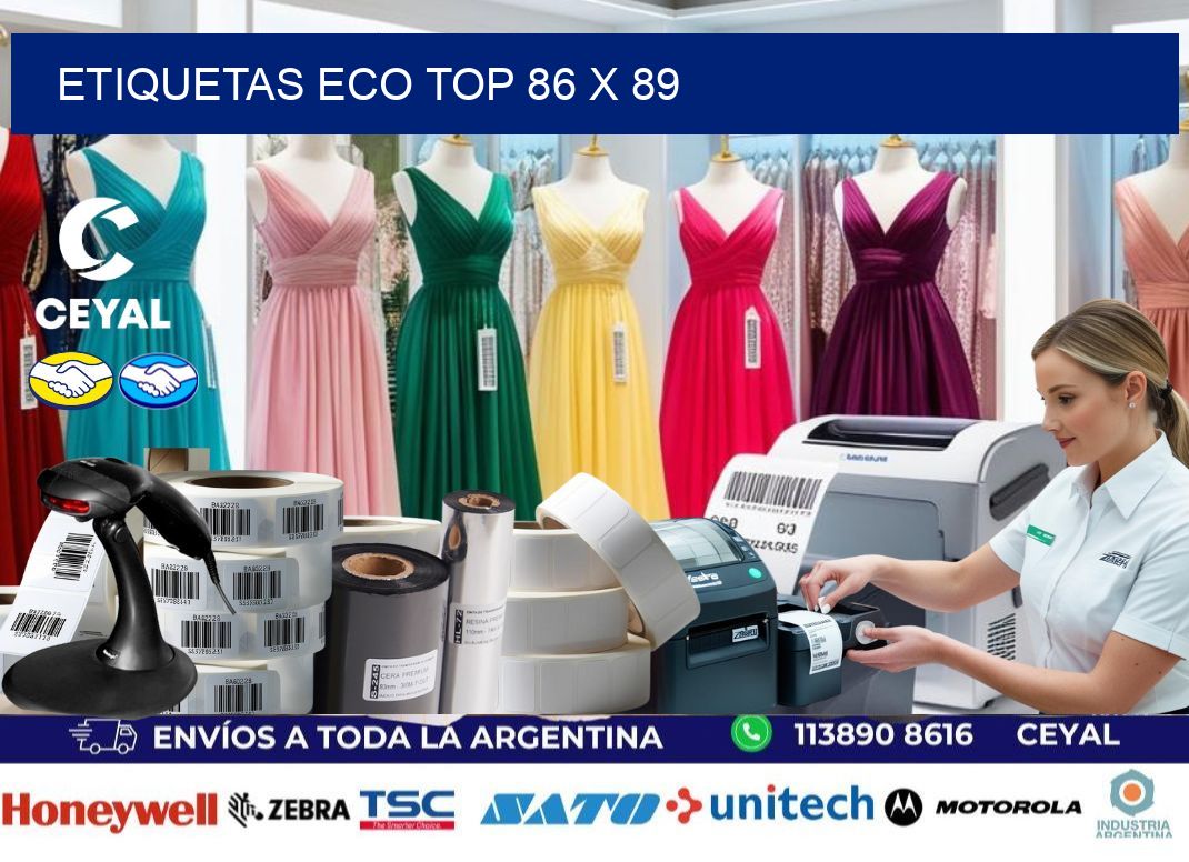 etiquetas eco top 86 x 89