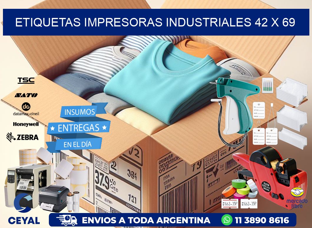 etiquetas impresoras industriales 42 x 69