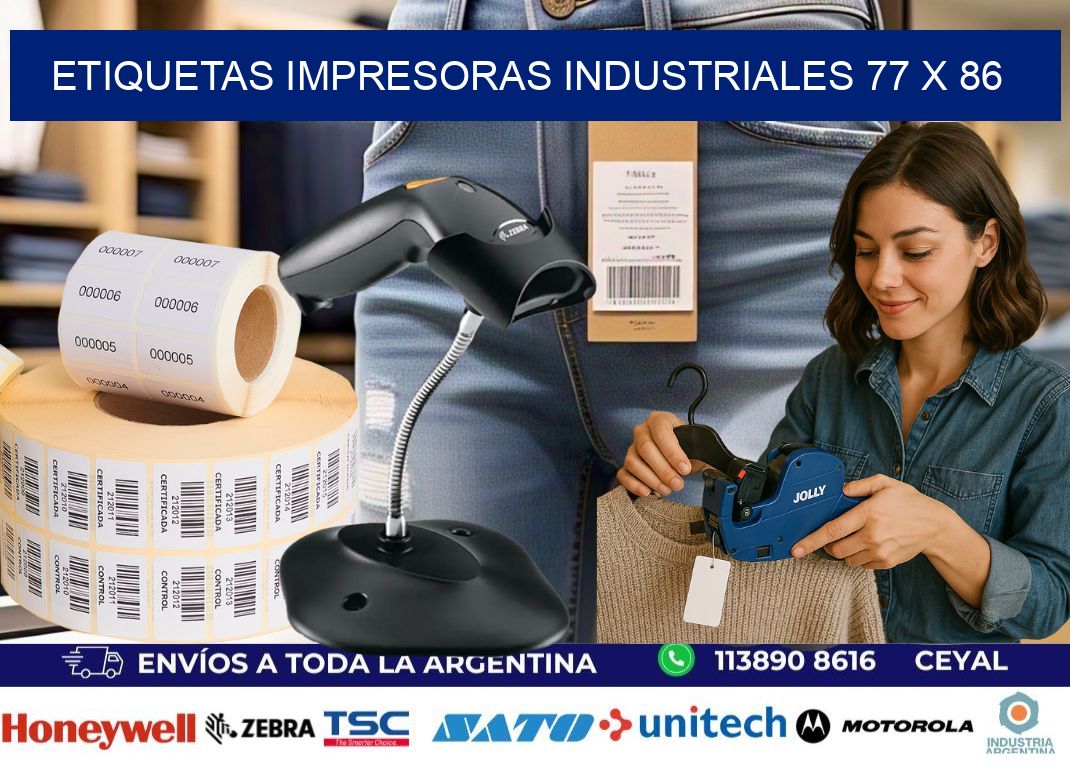 etiquetas impresoras industriales 77 x 86