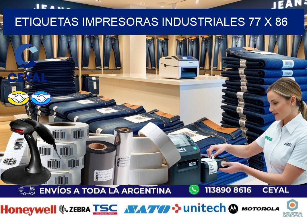 etiquetas impresoras industriales 77 x 86