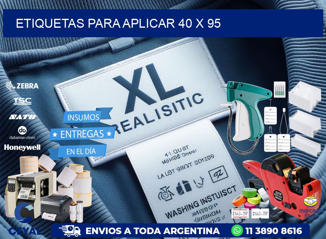 etiquetas para aplicar 40 x 95