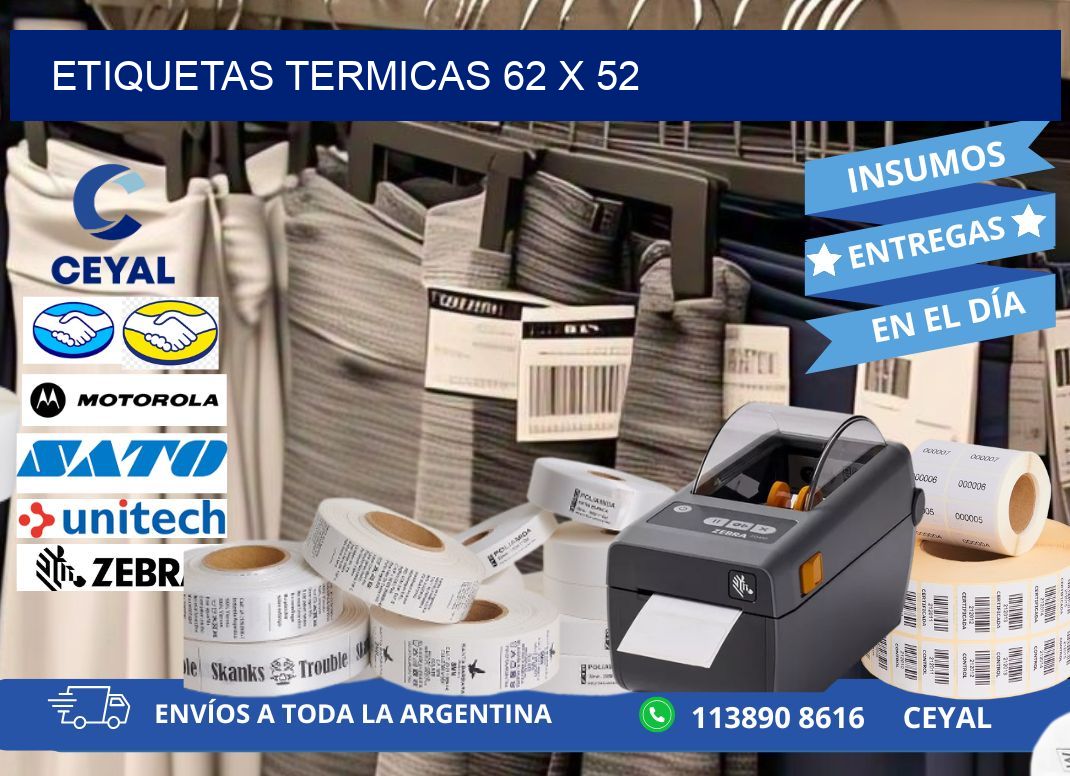 etiquetas termicas 62 x 52