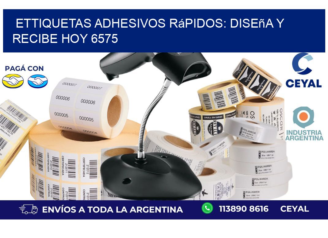 ettiquetas Adhesivos Rápidos: Diseña y Recibe Hoy 6575