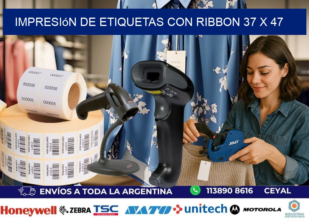 impresión de etiquetas con ribbon 37 x 47