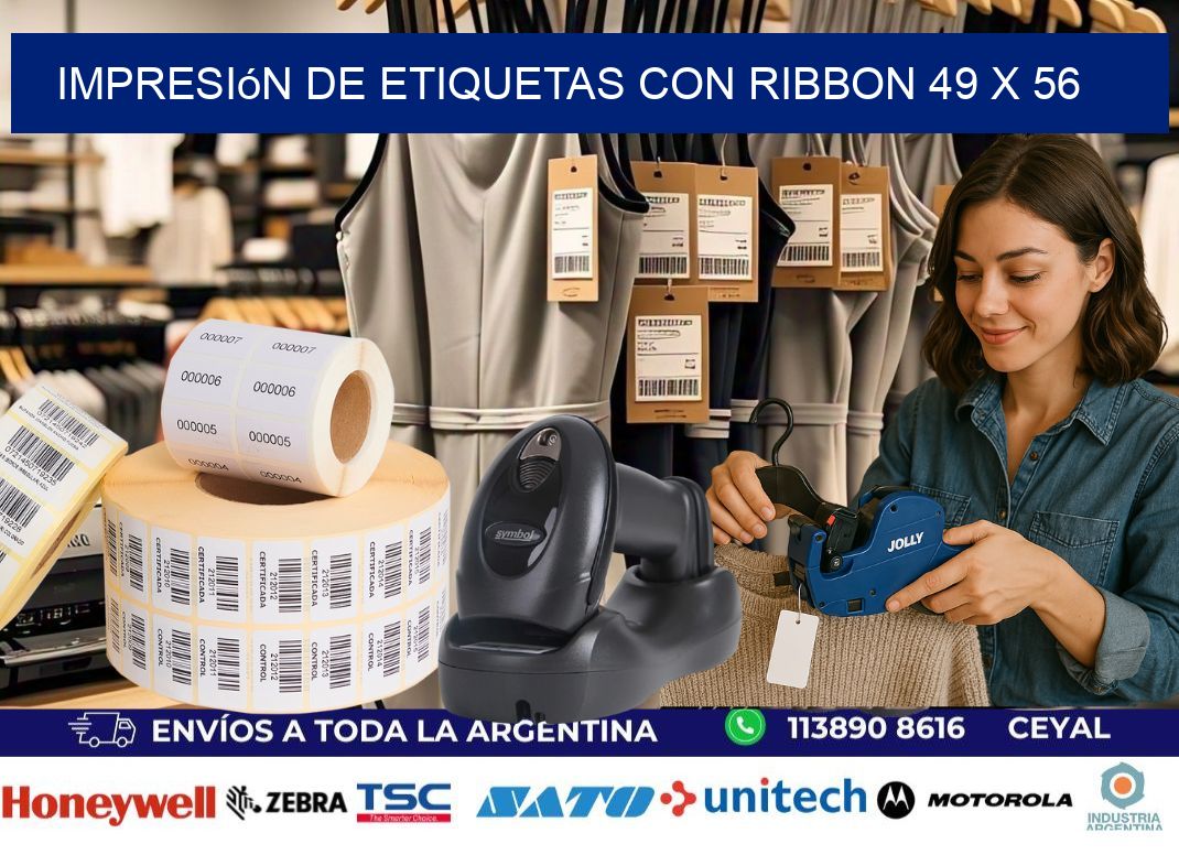 impresión de etiquetas con ribbon 49 x 56