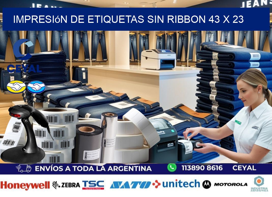 impresión de etiquetas sin ribbon 43 x 23