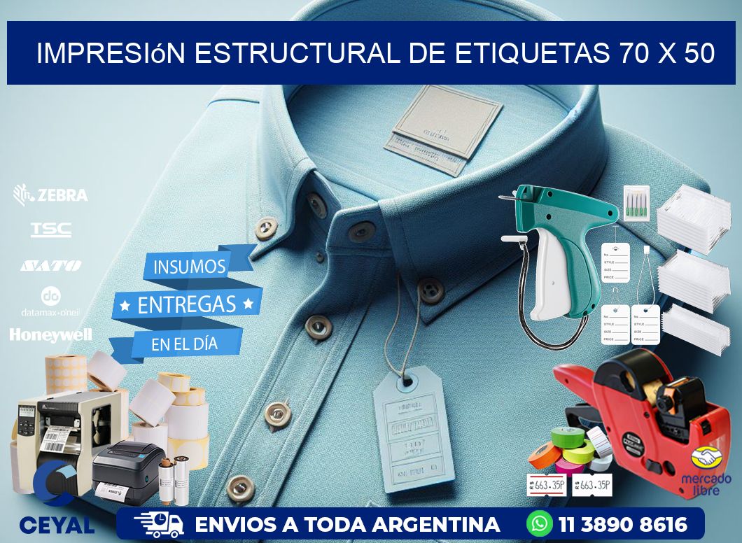 impresión estructural de etiquetas 70 x 50